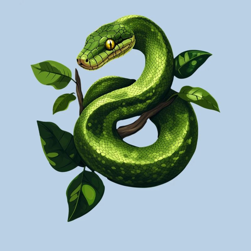 Arbre vert Python Serpents Amoureux Terrarium