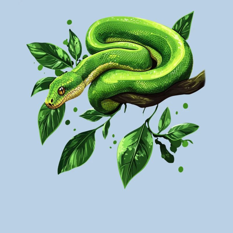 Arbre vert Python Serpents Amoureux Terrarium