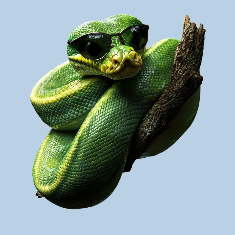 Arbre vert Python Serpents Amoureux Terrarium