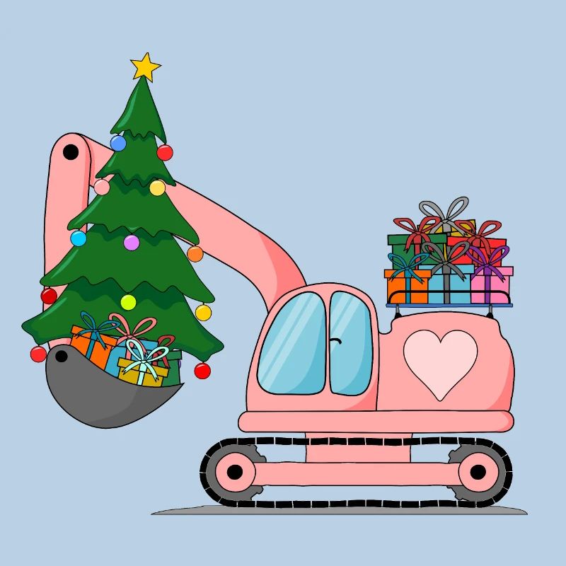 Bagger Weihnachten Rosa