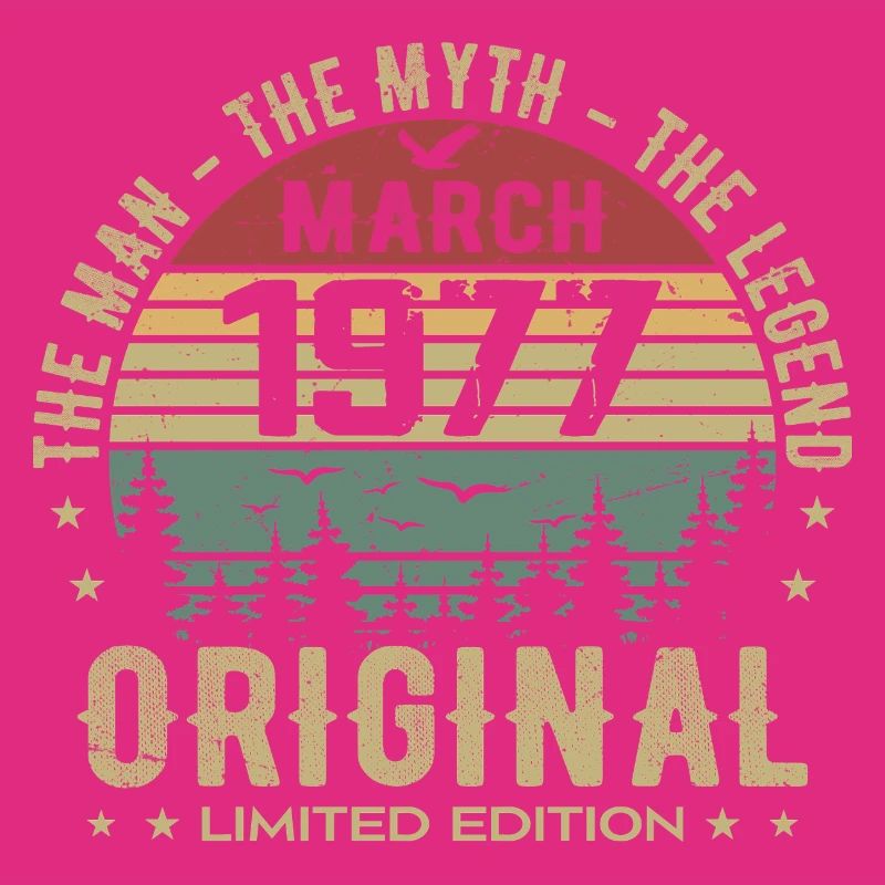 Cadeau pour le 48e Anniversaire Original Mars 1977