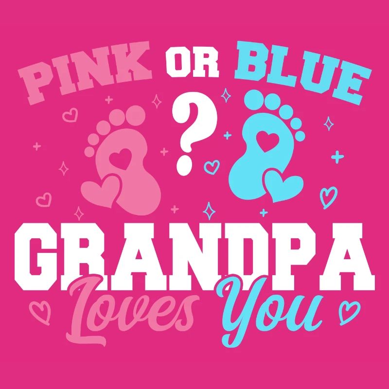 Rosa oder blauer Opa liebt dich - Opa