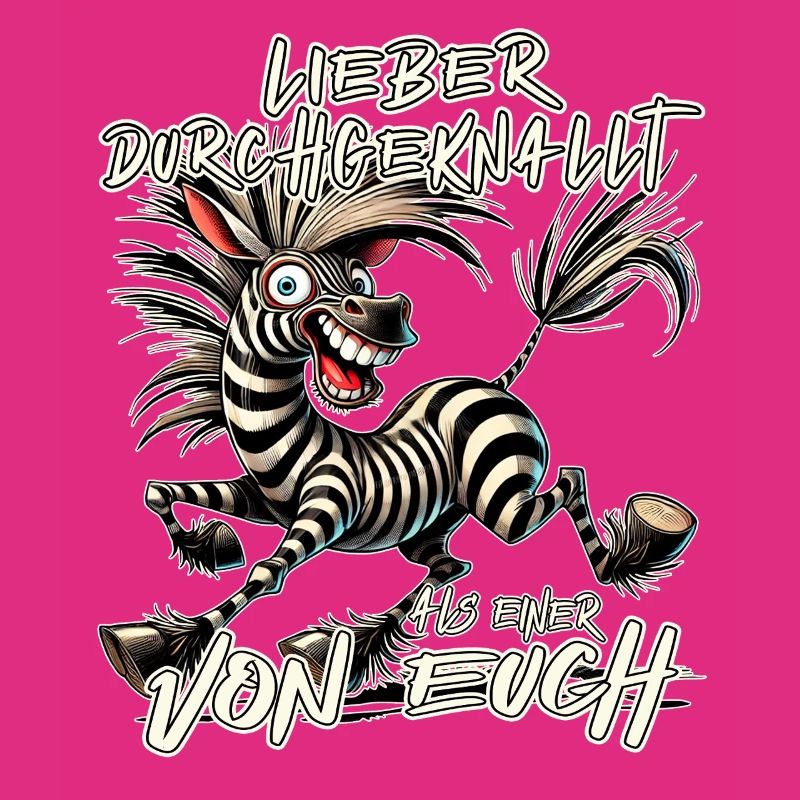 Zebra Lieber durchgeknallt als einer von euch