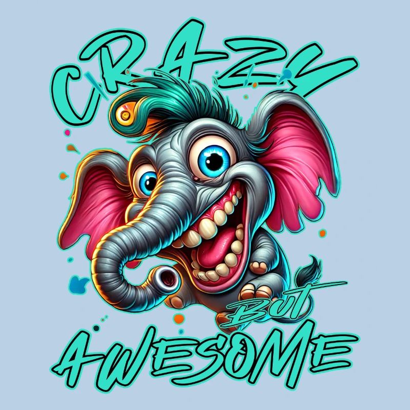 Crazy but Awesome Elefant Comic Stil