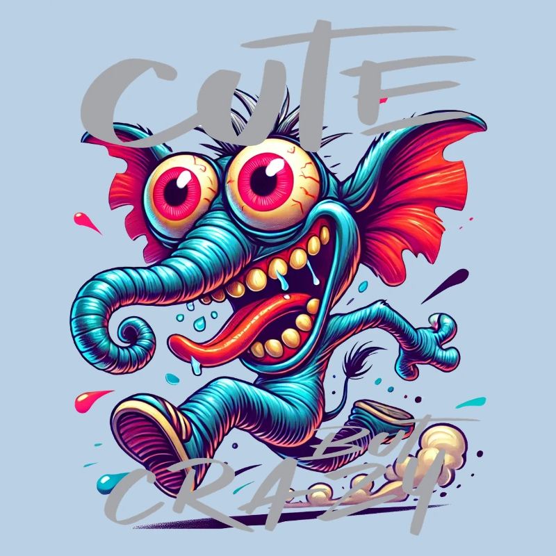 Cute but Crazy Elephant Comic Style