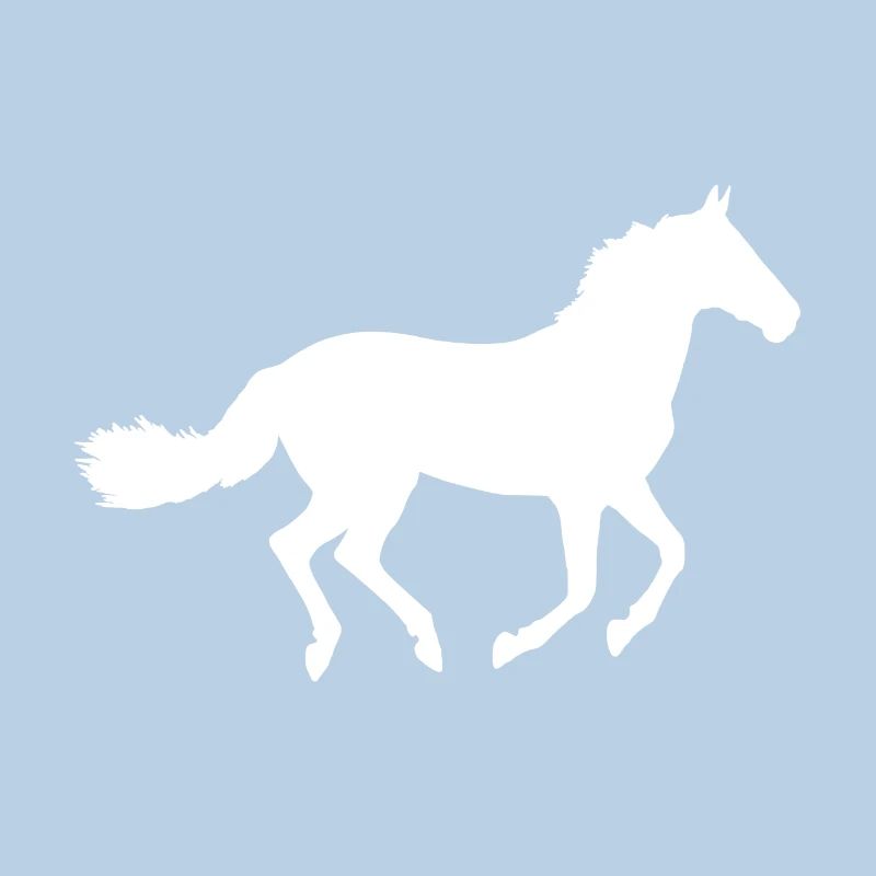Cheval blanc dans la nature