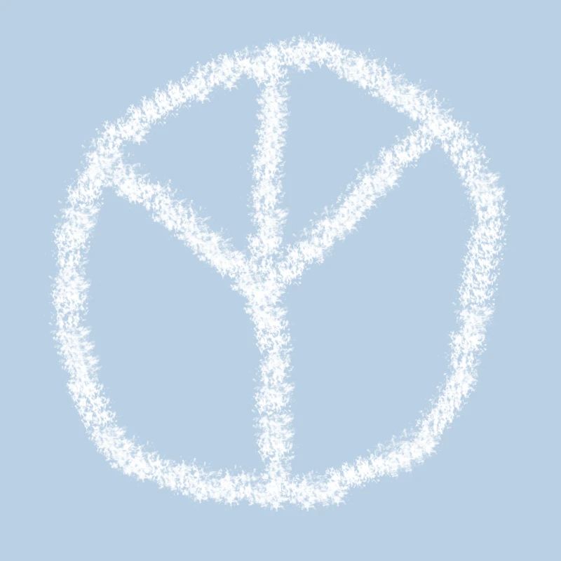 Sprayed Upside Down Peace Sign