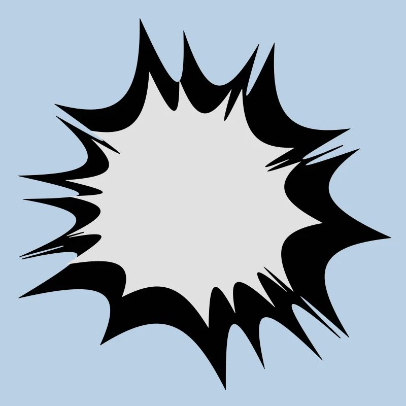 Comic speech bubble explosion