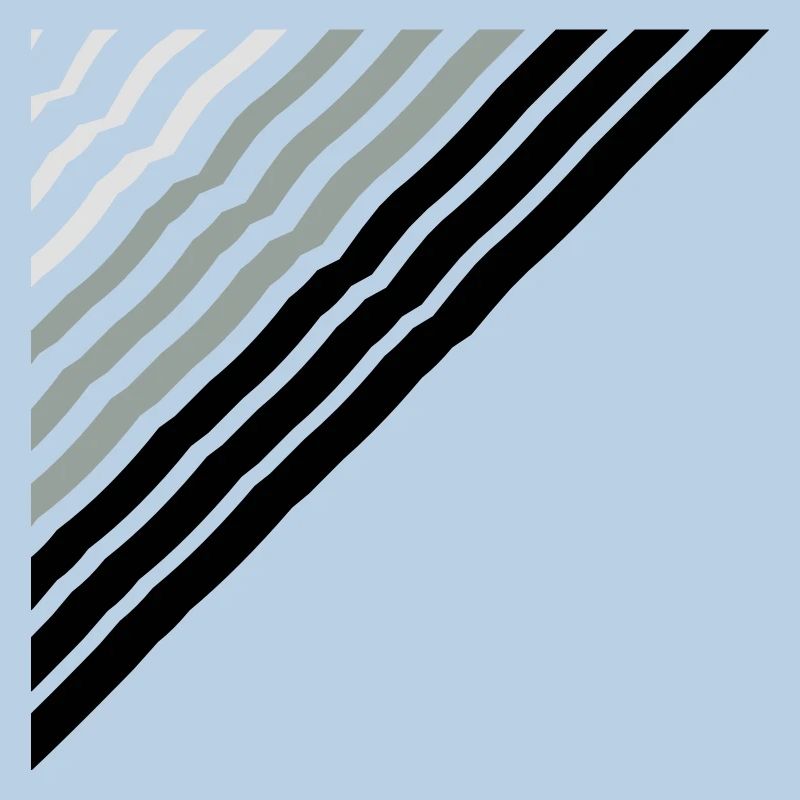 Triangular shape Many lines lines pattern
