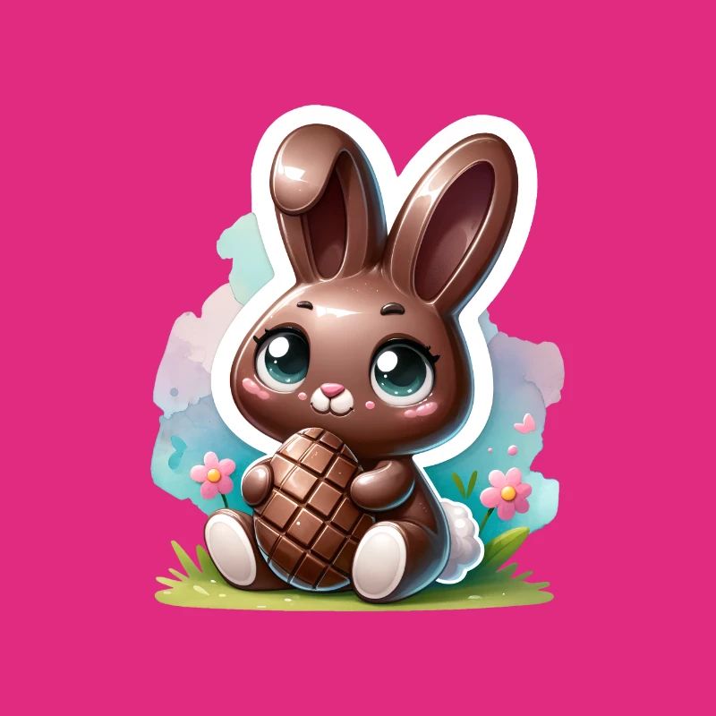 A Chocolate Bunny With an Easter Egg