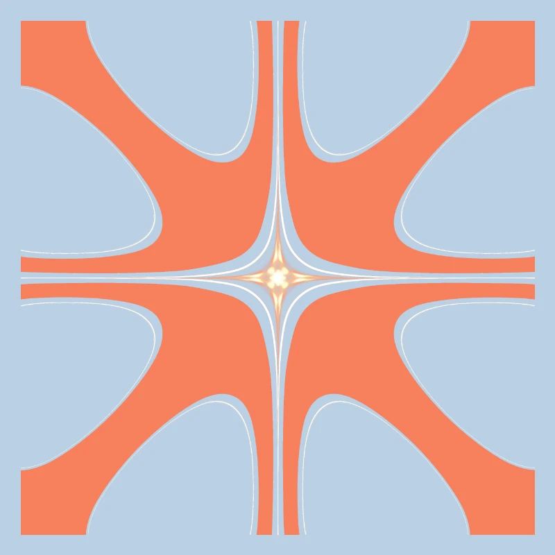 Abstract with a white pattern in the middle