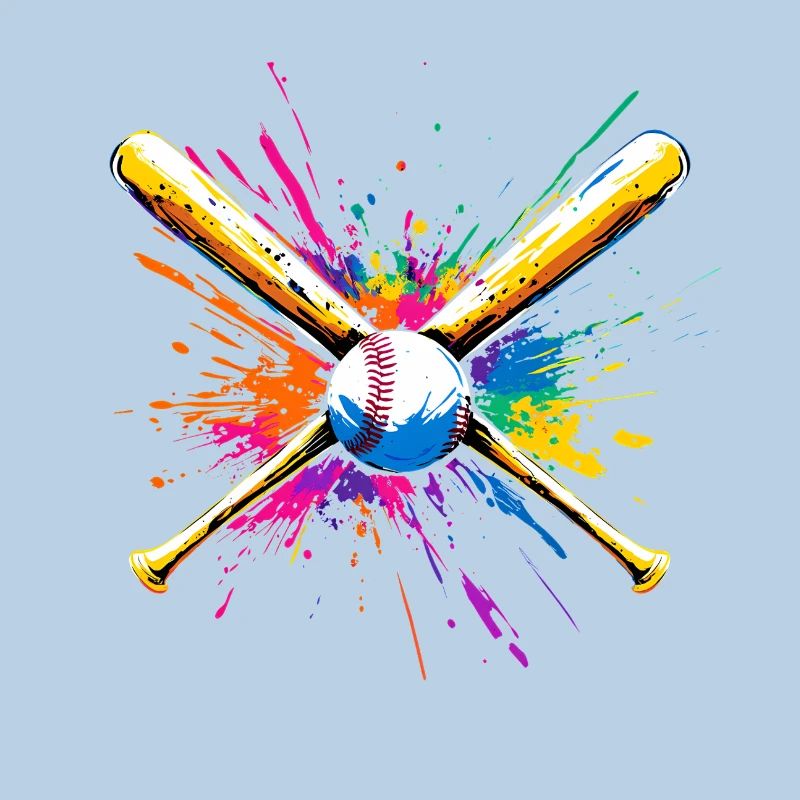 Batte de baseball multicolore