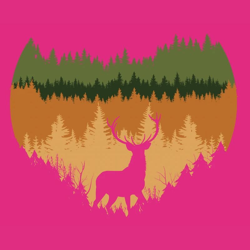 deep forest and deer