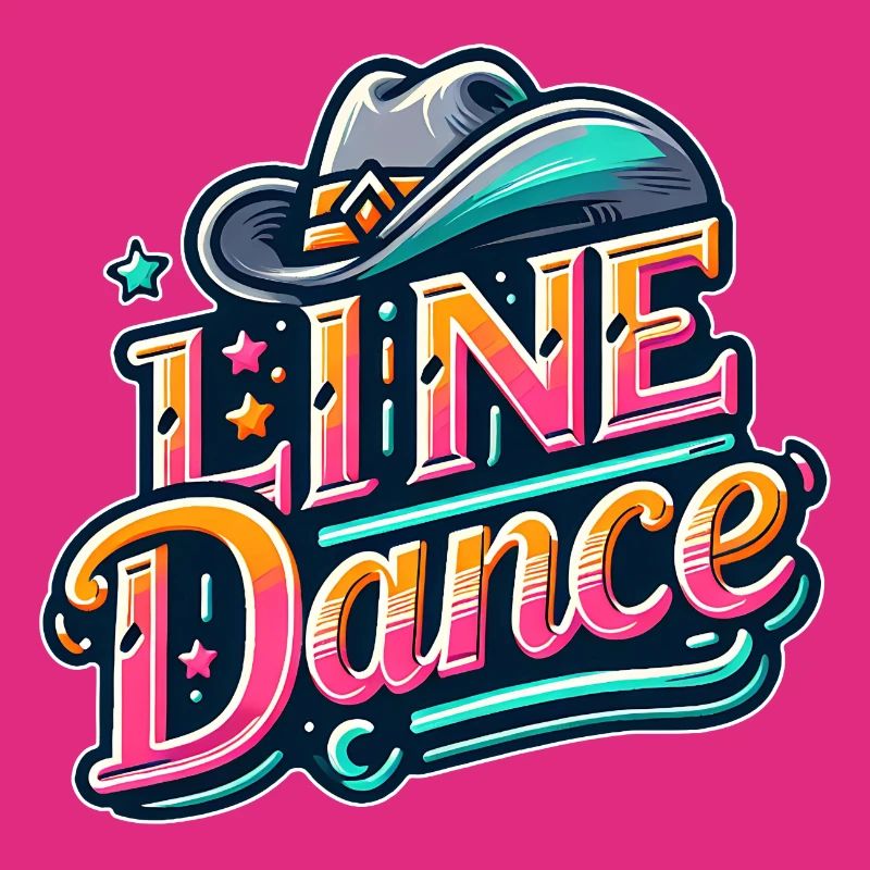 Conception de danse en ligne colorée
