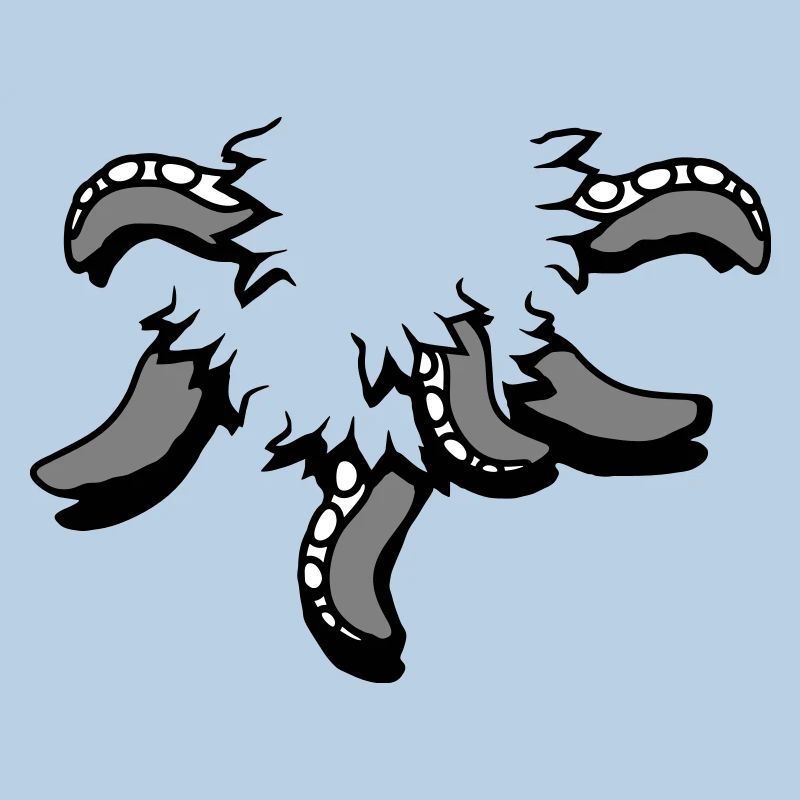 Tentacle Octopus Monster Torn Up Shirt Alien