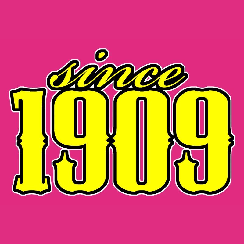 since 1909 (yellow)
