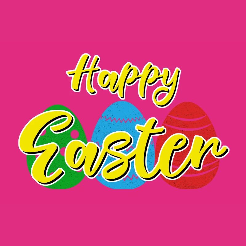 Happy Easter - Easter bunny Easter eggs celebration gift