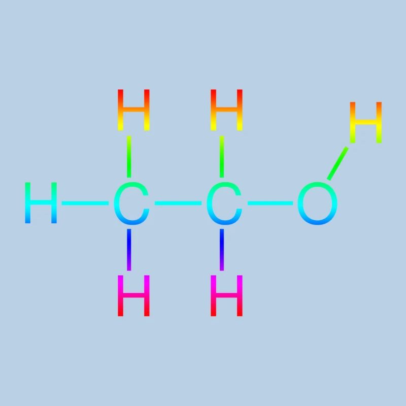 Ethanol Alcohol structural formula