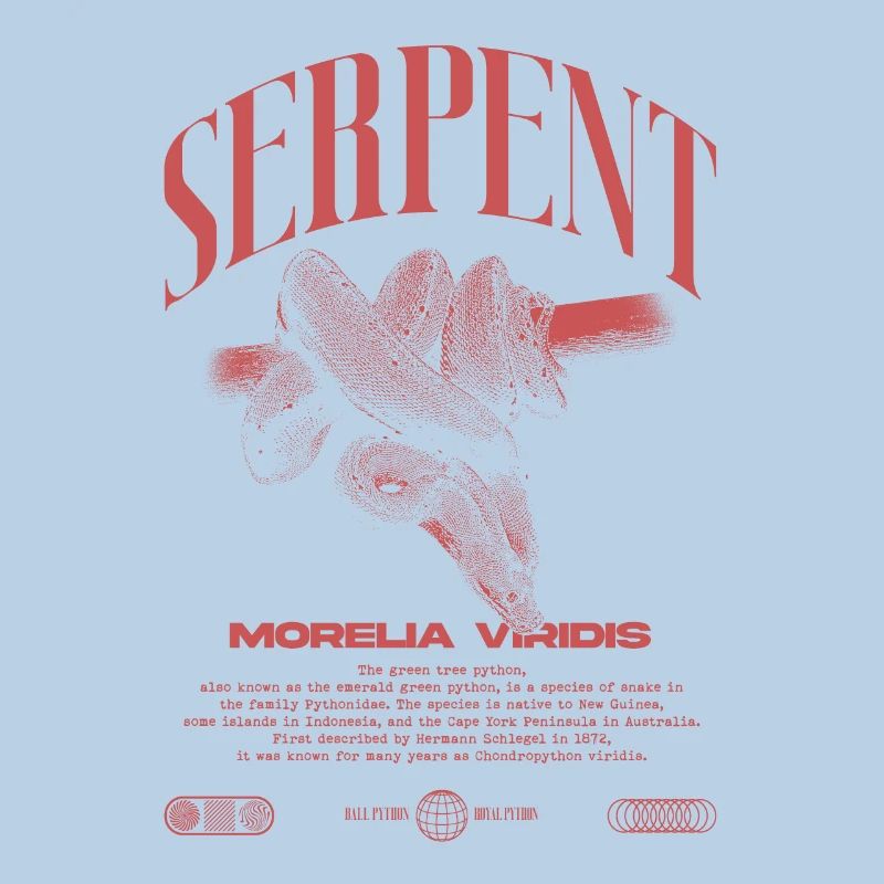 Grüner Baum Python Modern Reptile Keeper Streetwear