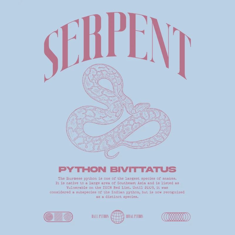 Burmese Python Modern Reptile Keeper Streetwear