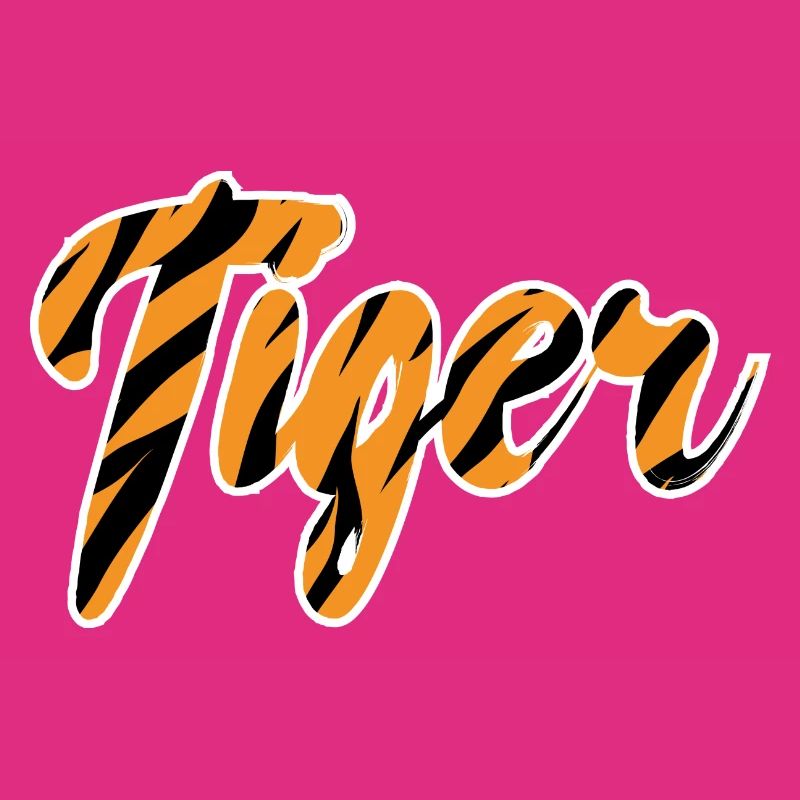 Tiger lettering pattern black stripes