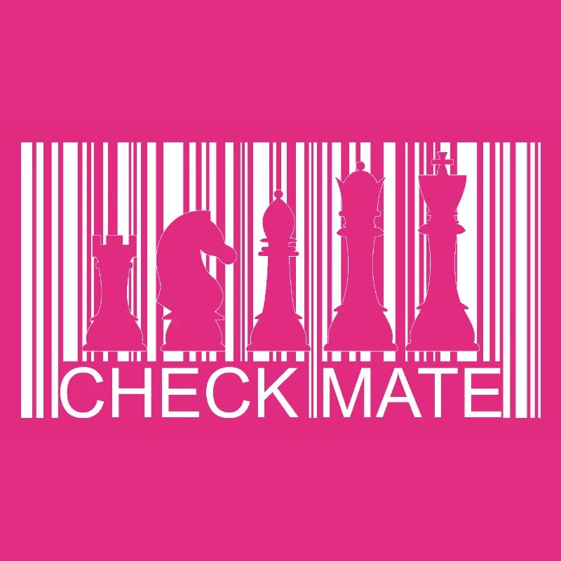 Conception élégante de code-barres d’échecs pour les fans d’échecs