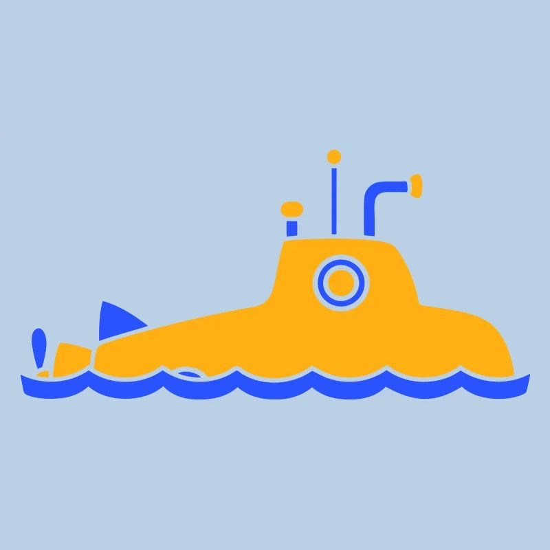 Surfaced Submarine Water Surface Dive