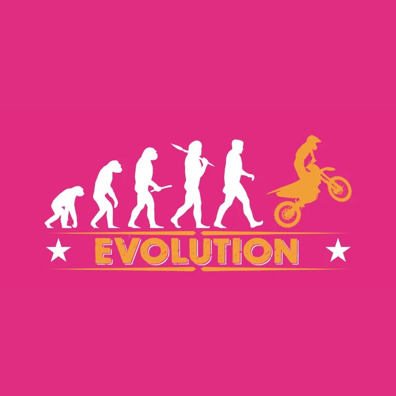 Motocross Evolution - orange/weiss