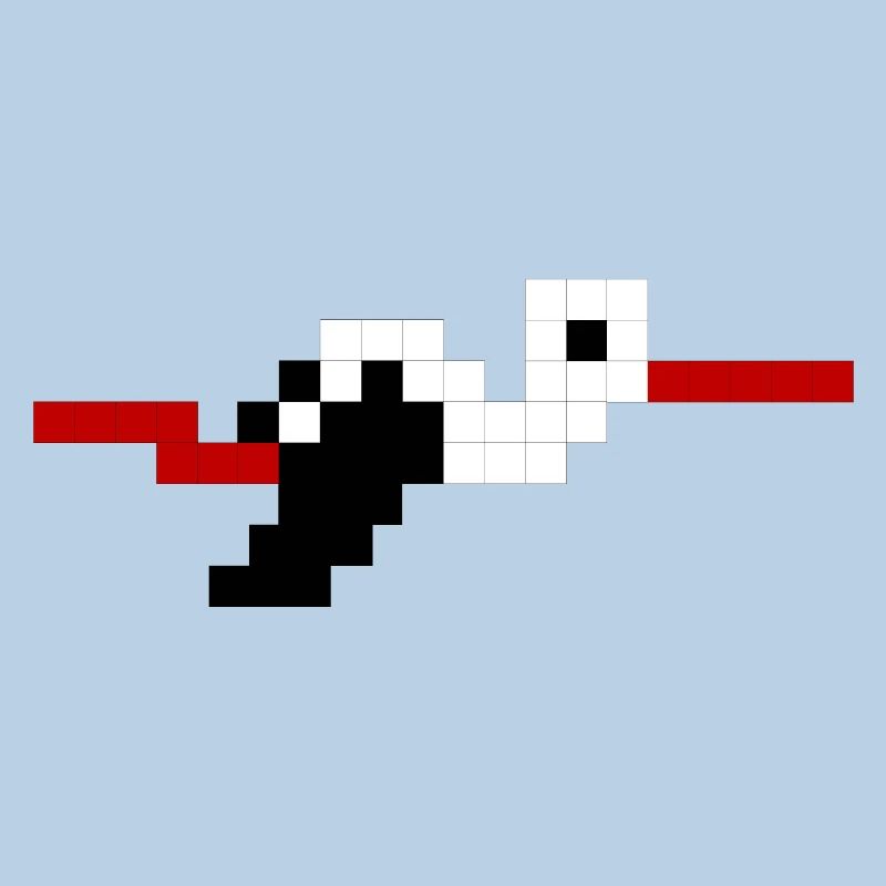 Alsace Pixel Stork #tshirtalsace #tshirtcigogne