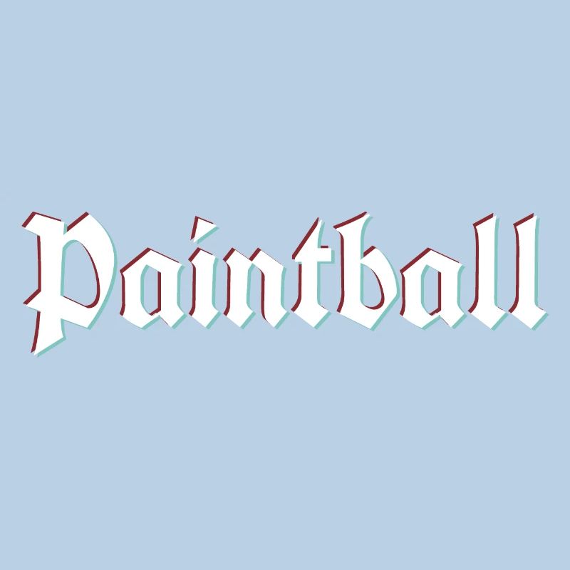 Rustic paintball logo with 3d distortion effect