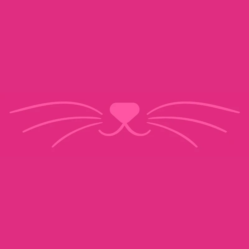 Masque rose mignon de visage de chat