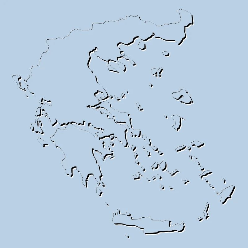 Carte de la Grèce comme plan