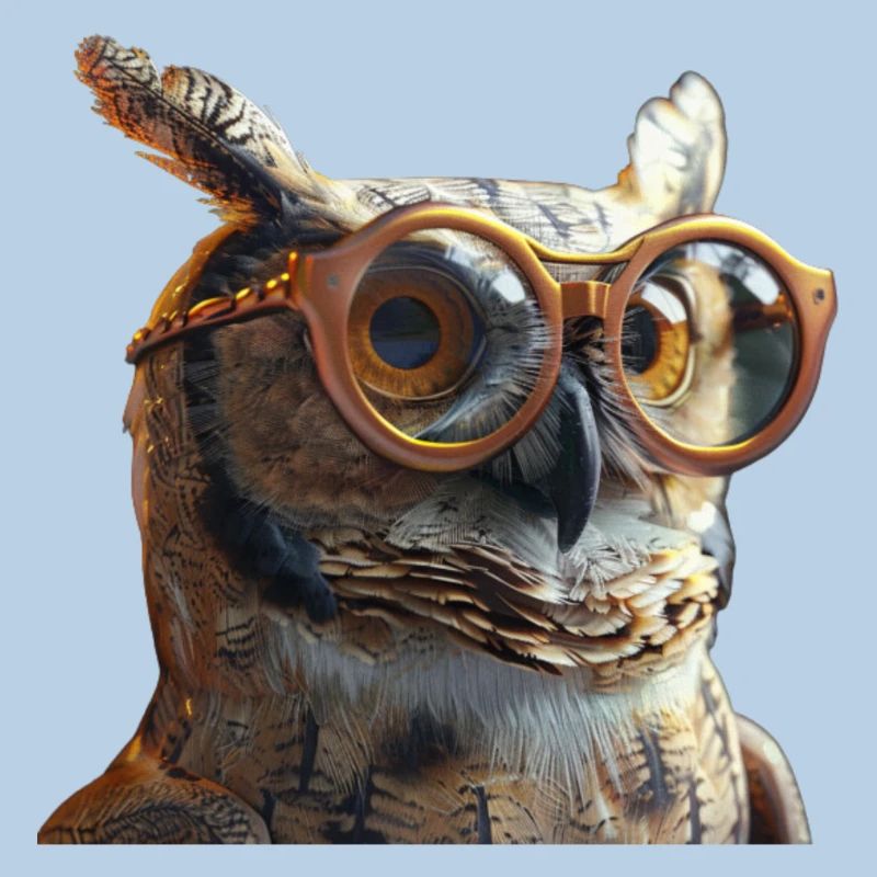 Eule mit Brille