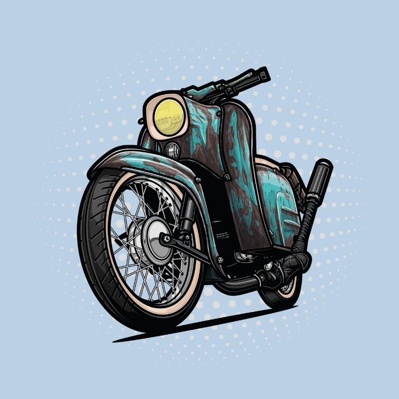 Schwalbe Tuning (turquoise / rust) // Illustration