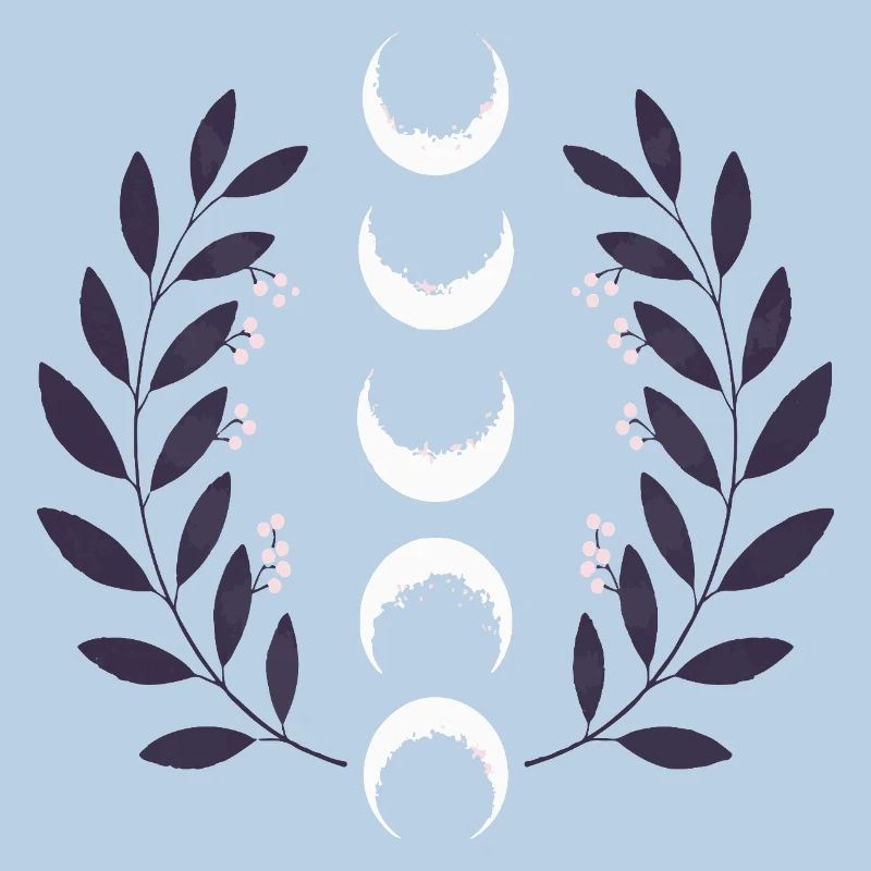 Celestial Moon Phase BOHO Wildflowers Zodiac Witch