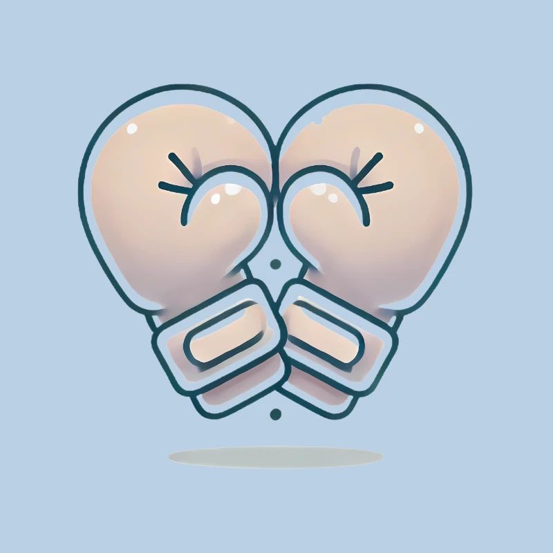 Conception de gants de boxe en forme de cœur