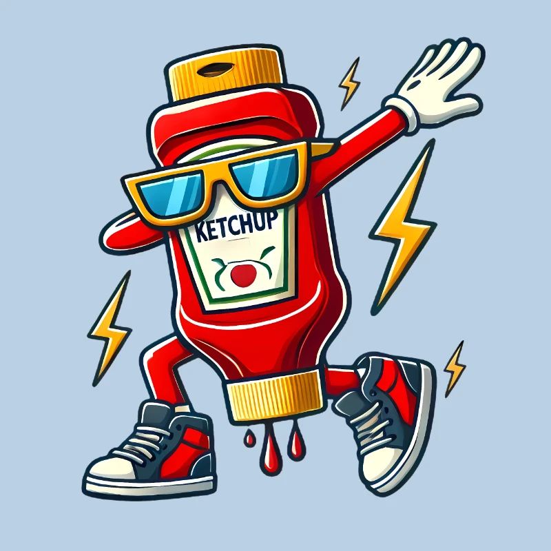 Ketchup Bottle Dab Design