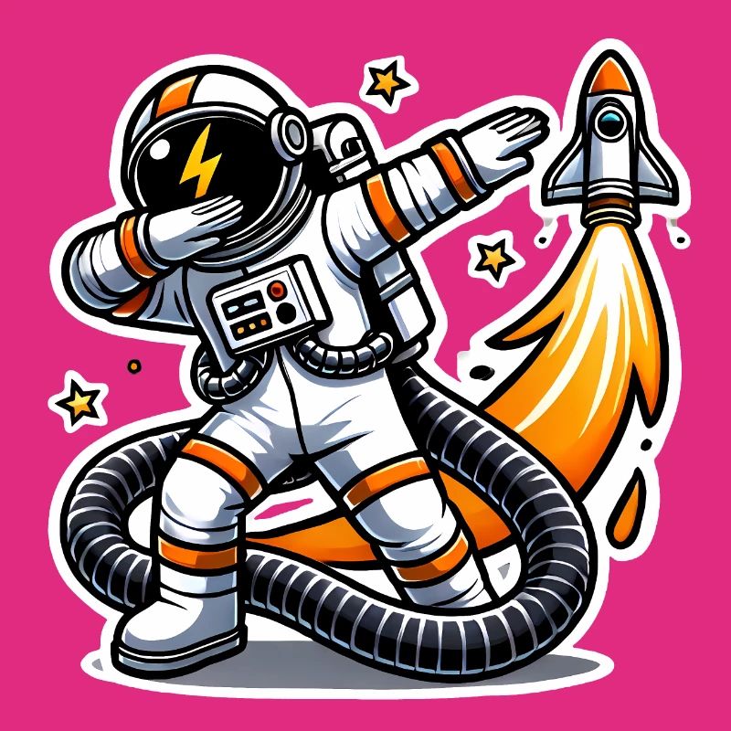 Drôle Dabbing astronaute conception spatiale