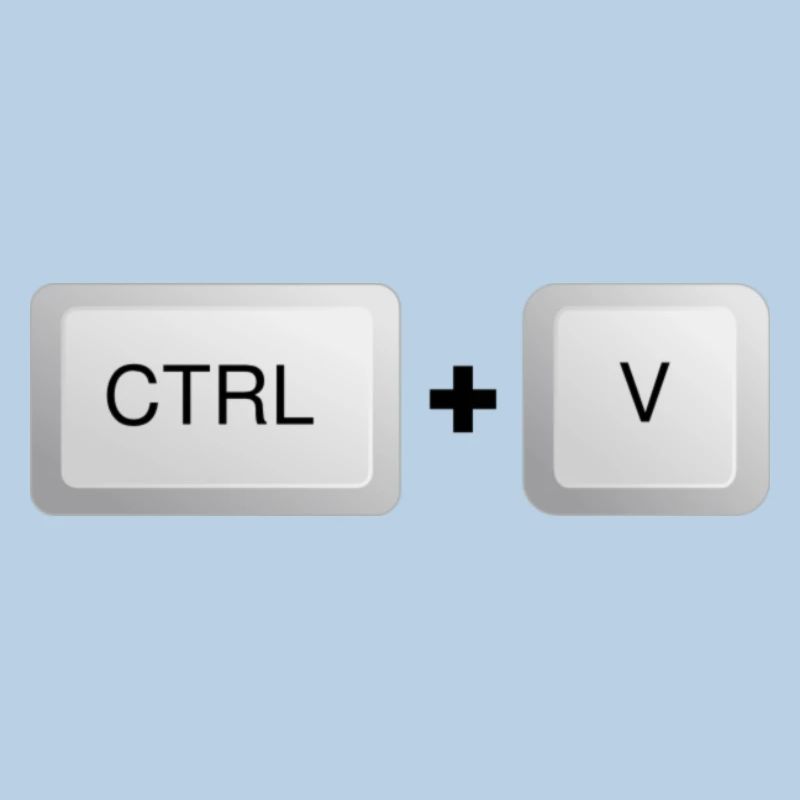 Strg + V