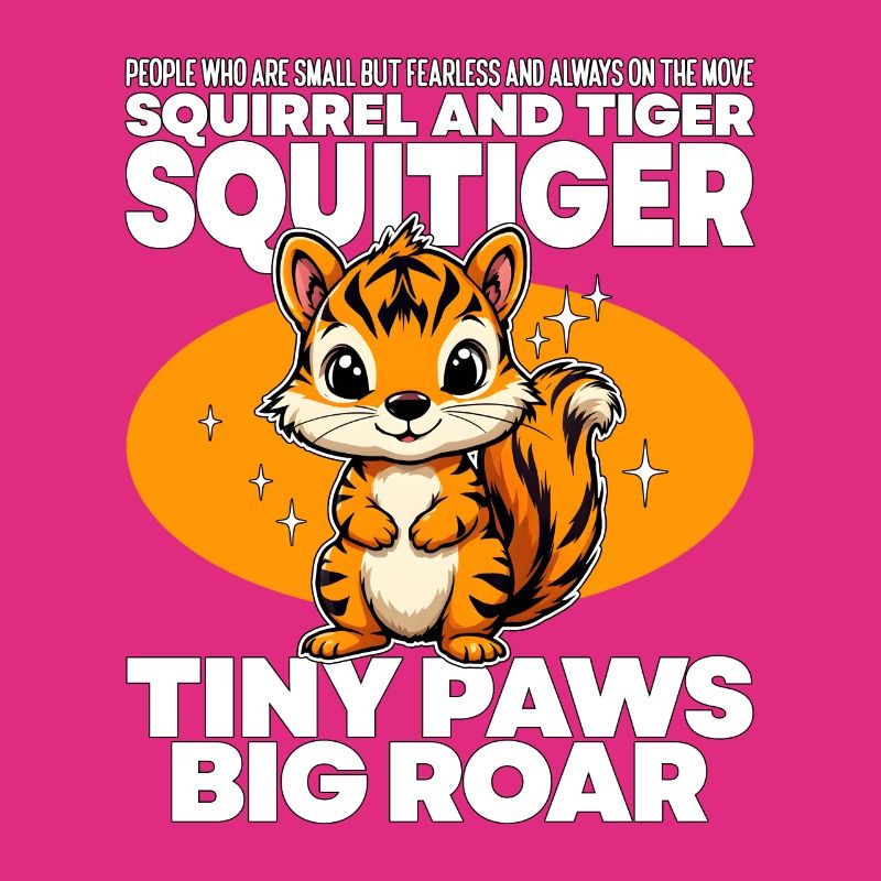 TINY PAWS BIG ROAR - SQUIRREL AND TIGER - SQUITIGE