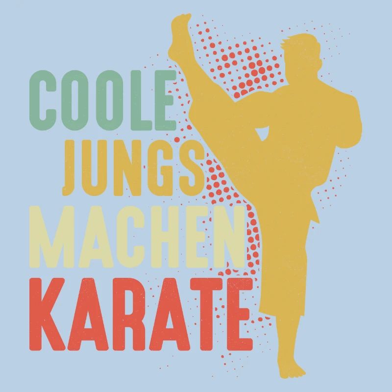 Cool guys doing karate training martial arts
