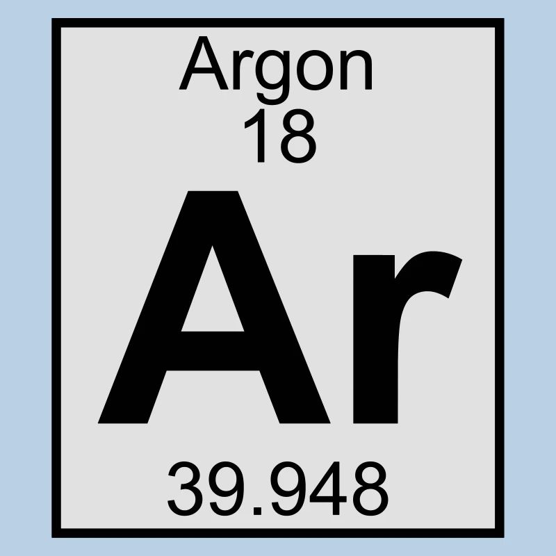 Elements 18 - ar (argon) - Full (white)