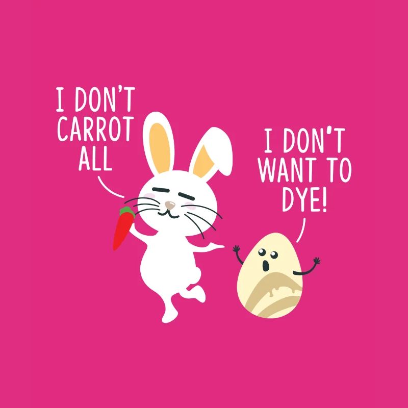 Sweet Easter Bunny is having fun with Easter Egg - T-Shirt