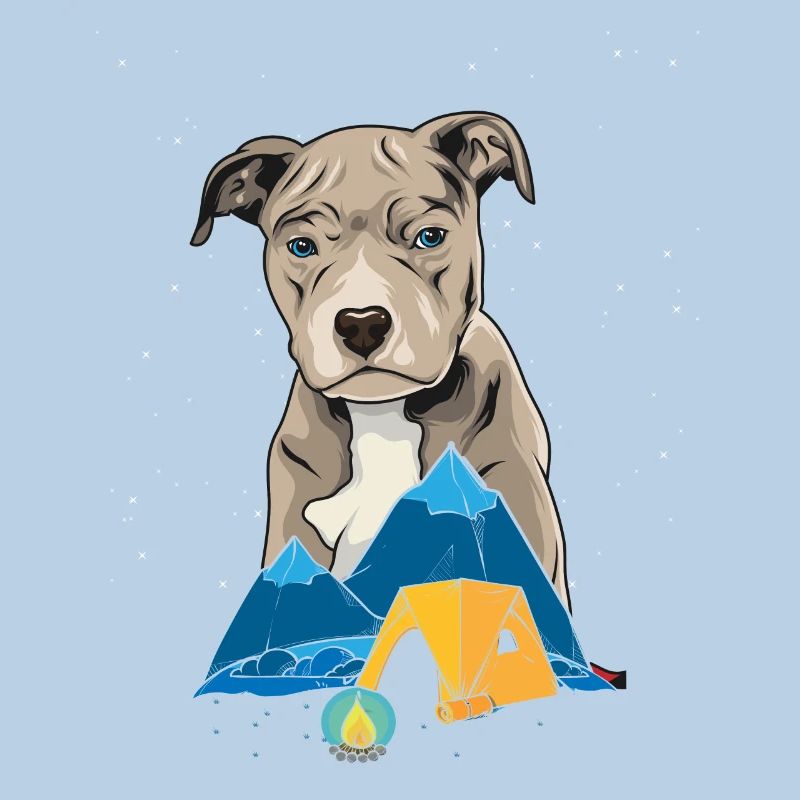 Pit Bull Terrier Pitbull Camping Zelten Geschenk
