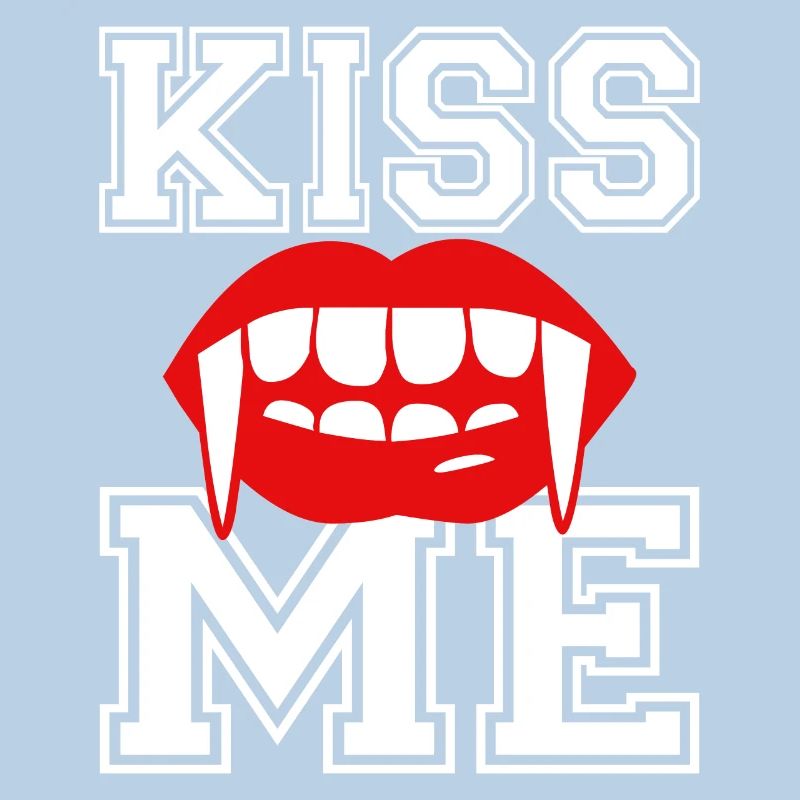 Vampire embrassant la bouche