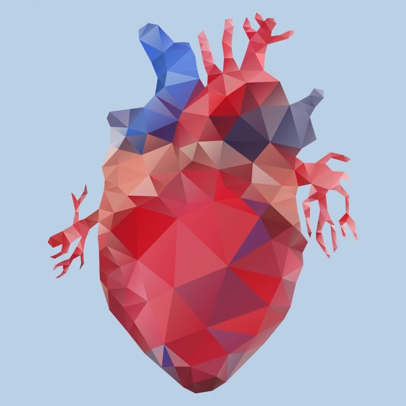 Heart low poly