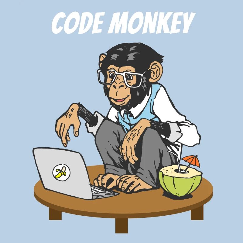 Code Monkey Progammierer Affe Coding Äffchen