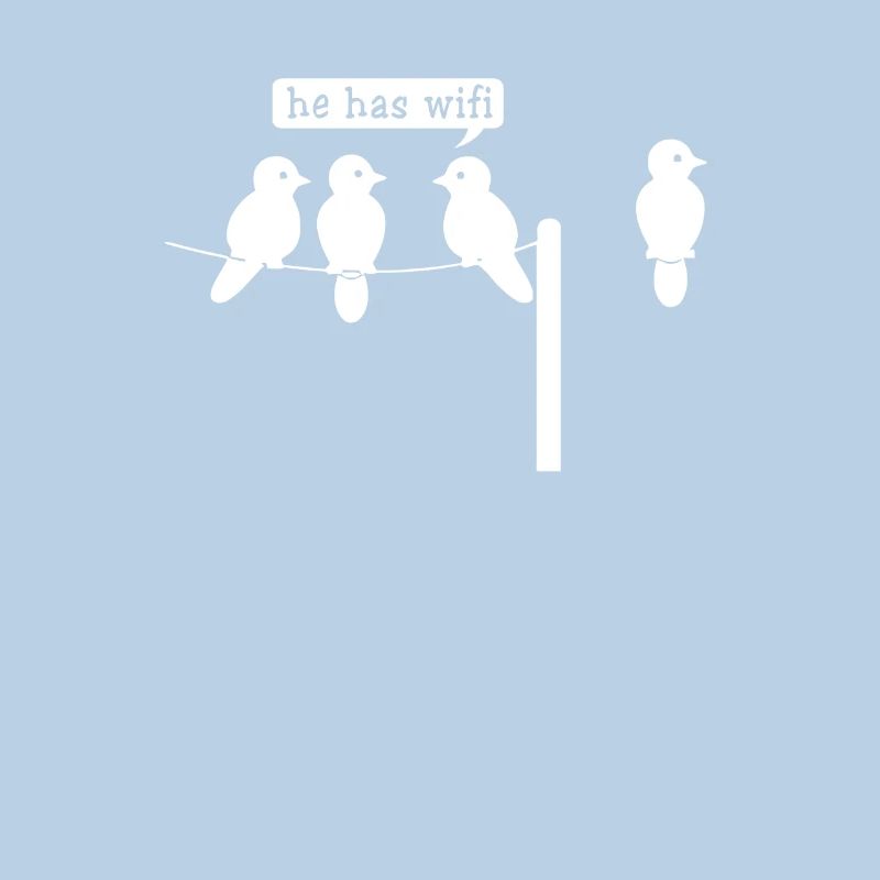 wifi tshirt computer birds funny gift