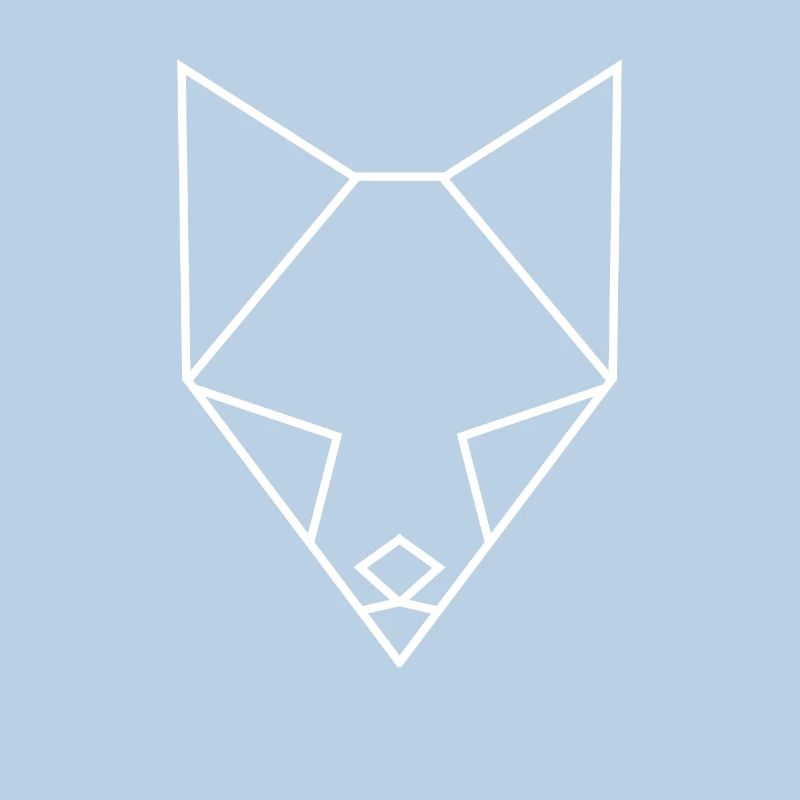 Cadeau de minimalisme de conception polygone Fox