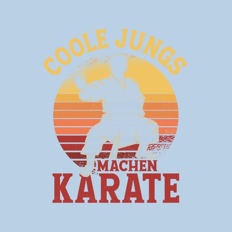 Cool guys doing karate martial arts training
